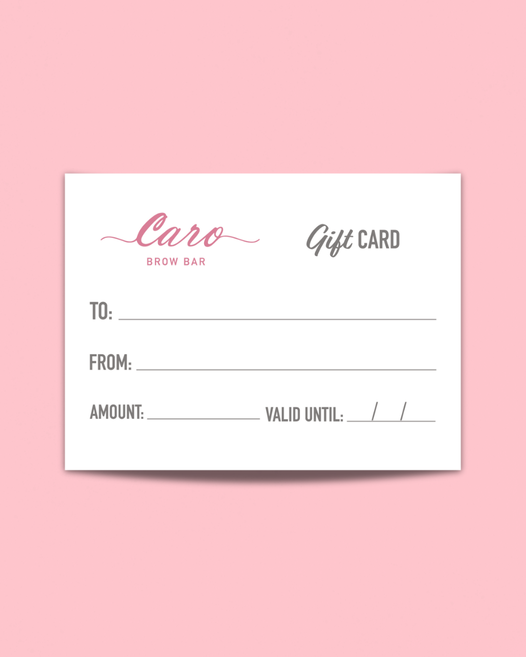 Caro Brow Bar Gift Card